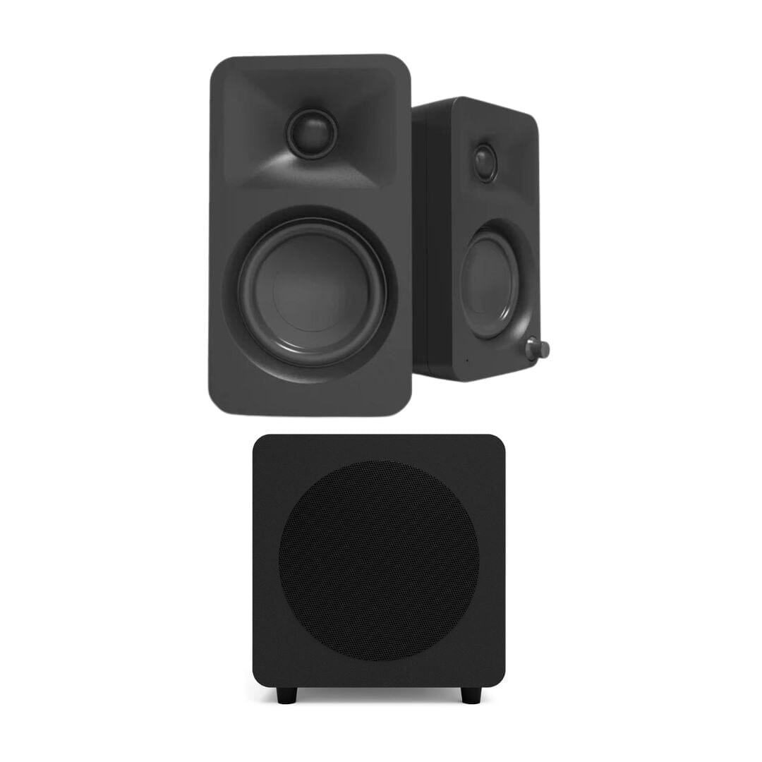 Kanto Ora Powered Reference Desktop Speakers with Bluetooth v5.0 & Sealed Powered Subwoofer SUB8 Subwoofers Kanto Audio Black 
