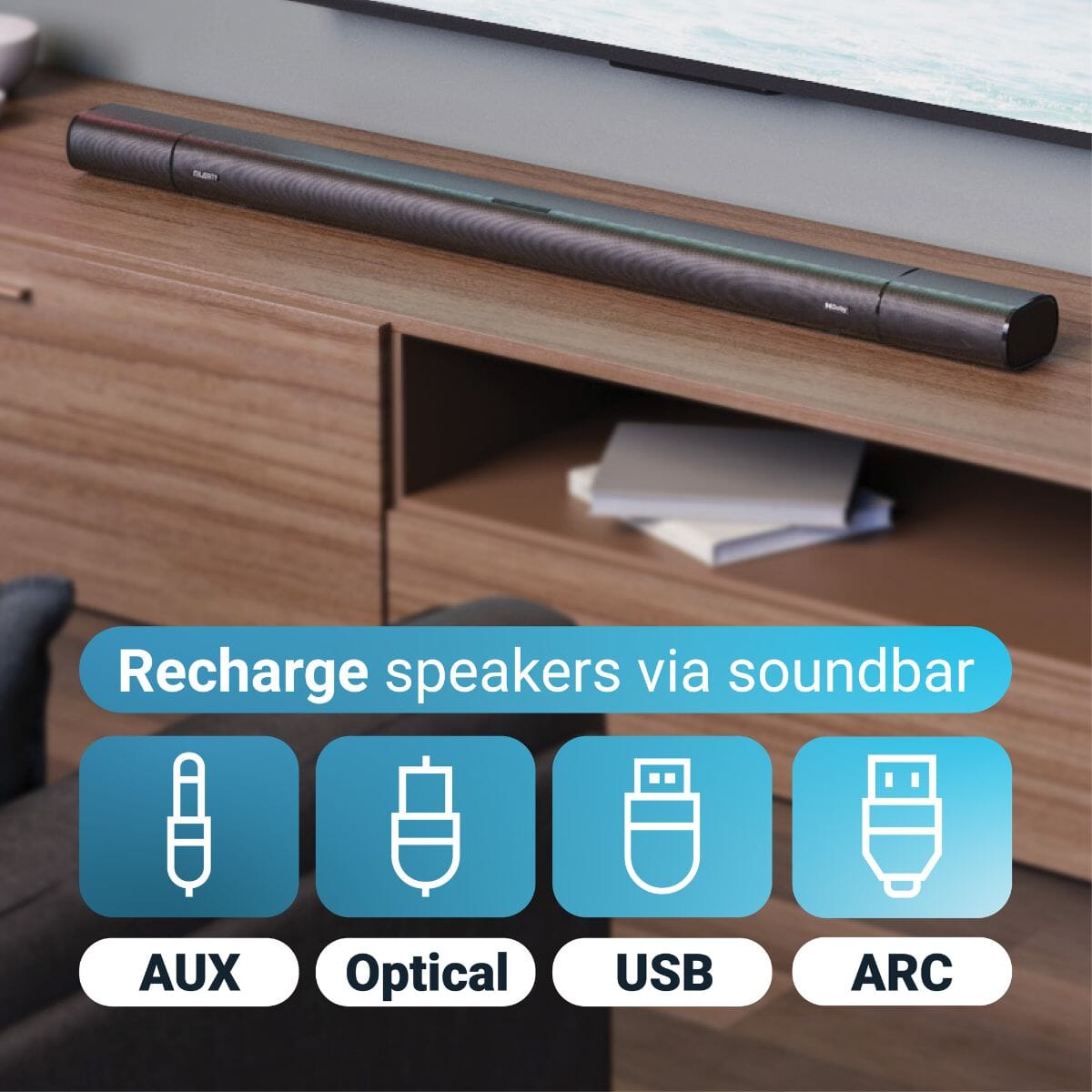 Majority Everest 5.1 Dolby Audio Surround Sound System with Soundbar & Wireless Subwoofer - 300W - Bluetooth, HDMI Soundbars Majority 