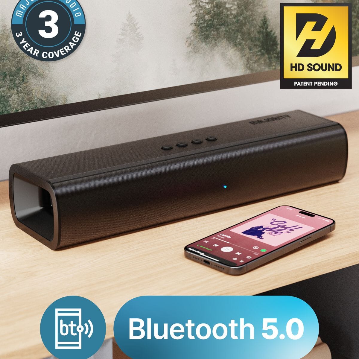 Majority Naga 40 Soundbar - 70W - Bluetooth, HDMI Soundbars Majority 