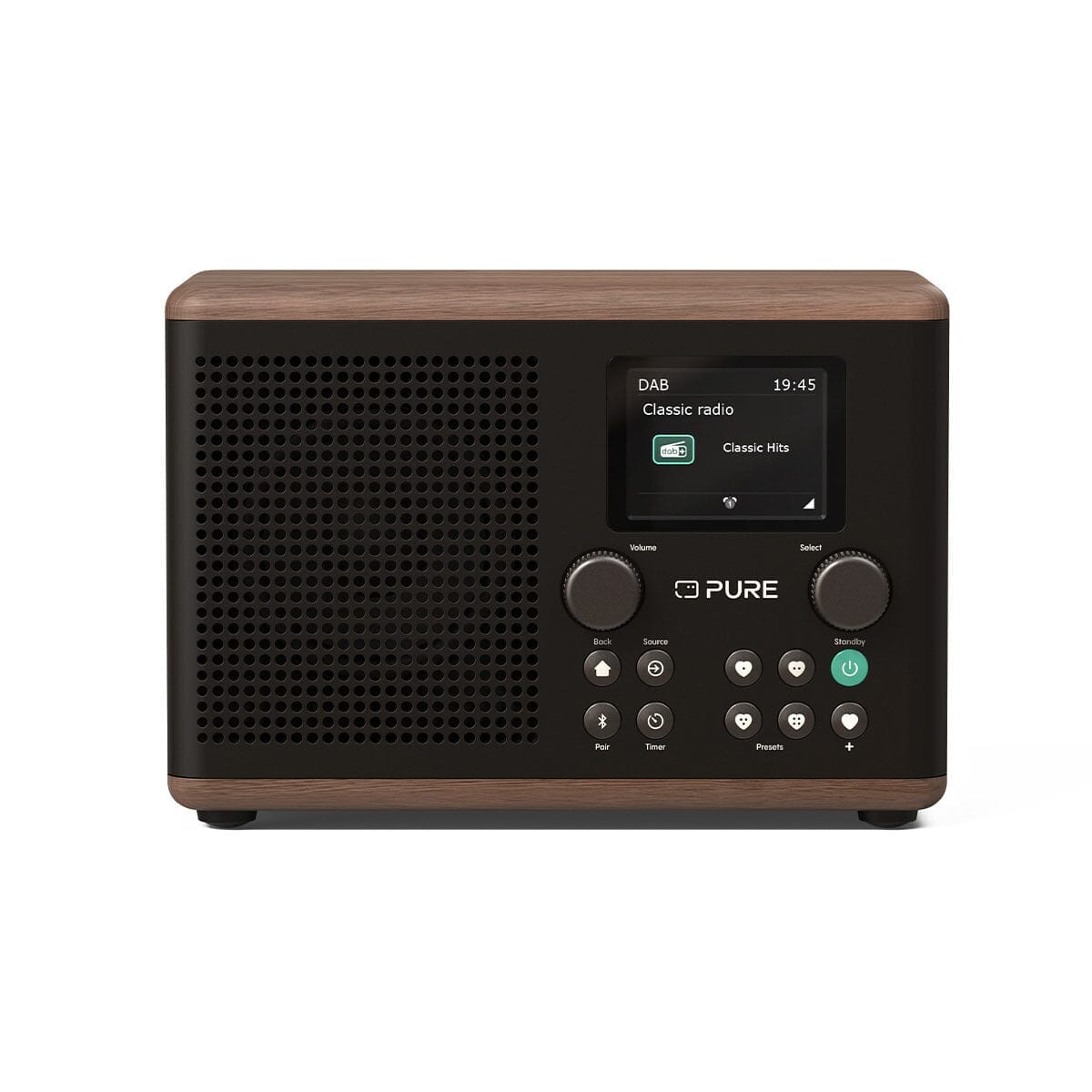 Pure Classic H4 DAB/FM Radio with Bluetooth Radios PURE Coffee Black / Walnut 