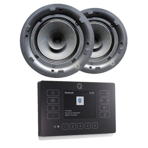 Q Acoustics E120 6.5" Ceiling Speaker HiFi System with Bluetooth/DAB+/FM In Ceiling Speaker Systems Q Acoustics Black One Pair Standard