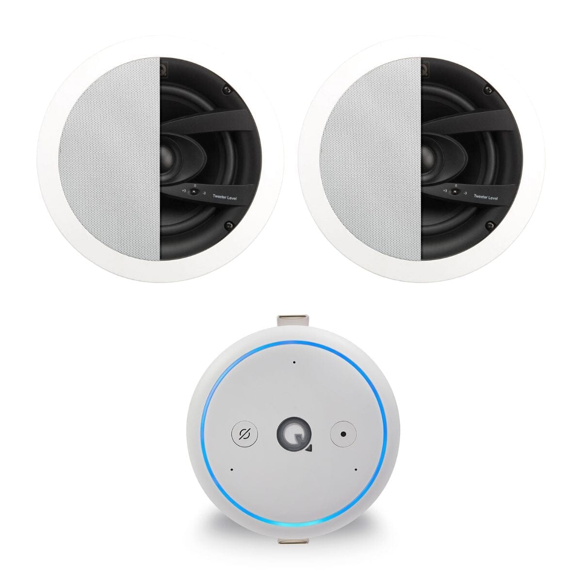 Q Acoustics E300A Bluetooth/WiFi/Alexa Amplifier with 6.5" Bathroom Ceiling Speaker Amplifiers Q Acoustics One Pair 