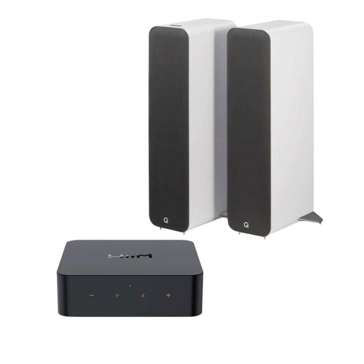 Q Acoustics M40 Active Floorstanding Speakers + WiiM Pro WiFi Music Streamer HiFi Components WiiM White 