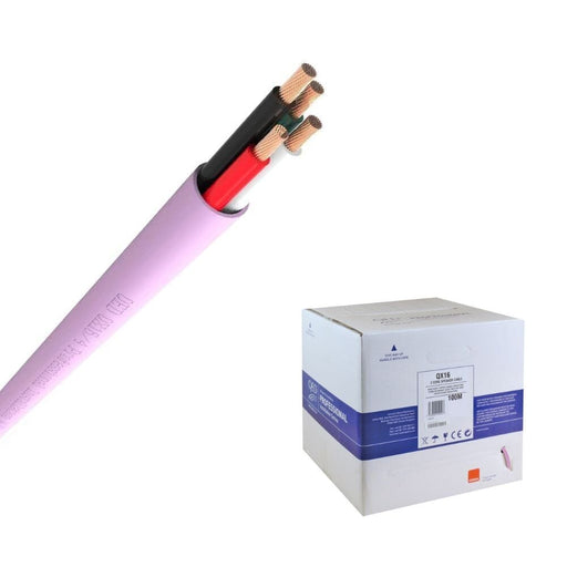 QED QX16/4 - 4 Core Speaker Cable - LSZH - Pink (100m) Cables QED 