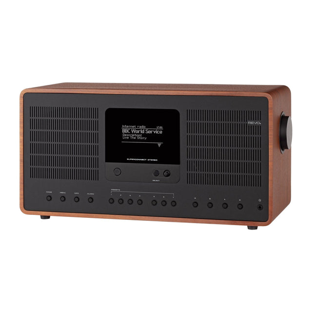 REVO SuperConnect Stereo FM/DAB/Internet Radio with Bluetooth & WiFi Radios Revo Walnut / Black 