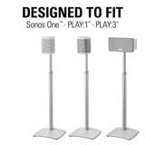SANUS WSS21 Wireless Speaker Stand designed for Sonos One, Sonos One SL, Play:1 and Play:3 - Single TV Brackets Sanus 