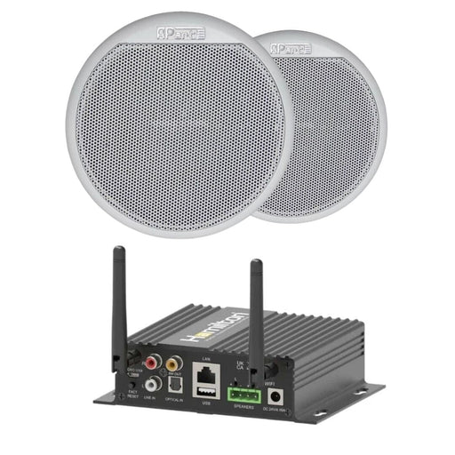 Sauna Bundle - Hamilton WSA50+ 50W WiFi Amplifier + APART CMAR5W 5" IP65 Ceiling Speaker For Sauna / Steam Room (Pair) In Ceiling Speaker Systems Hamilton Audio 