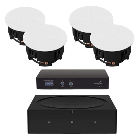 Sonos AMP + Audioflow 2 Way Speaker Selector Switch + 2 x Sonos In Ceiling Speaker Pair In Ceiling Speaker Systems Sonos 