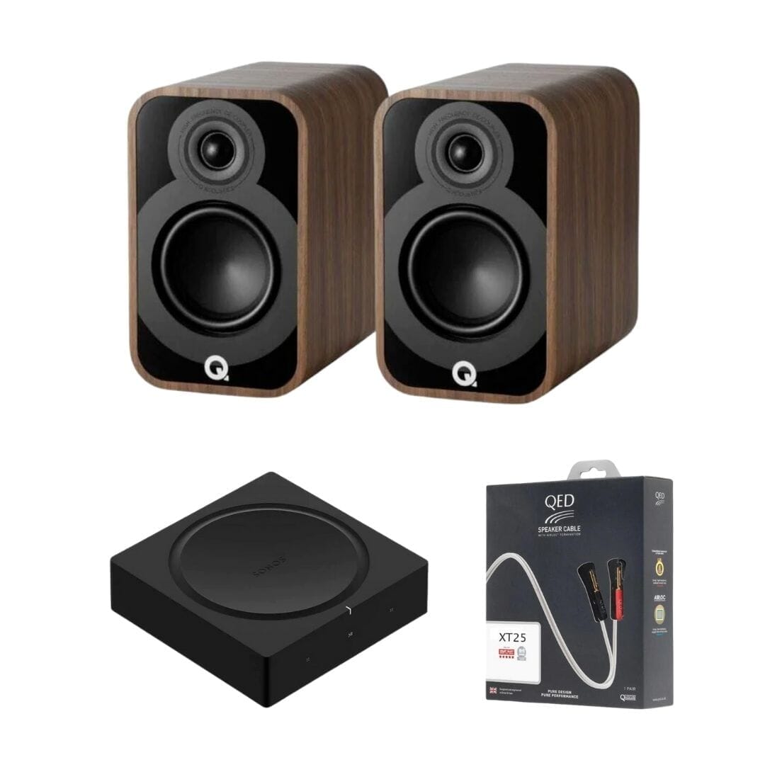 Sonos AMP + Q Acoustics 5010 Bookshelf 4.5" Speakers HiFi Systems Sonos Rosewood 
