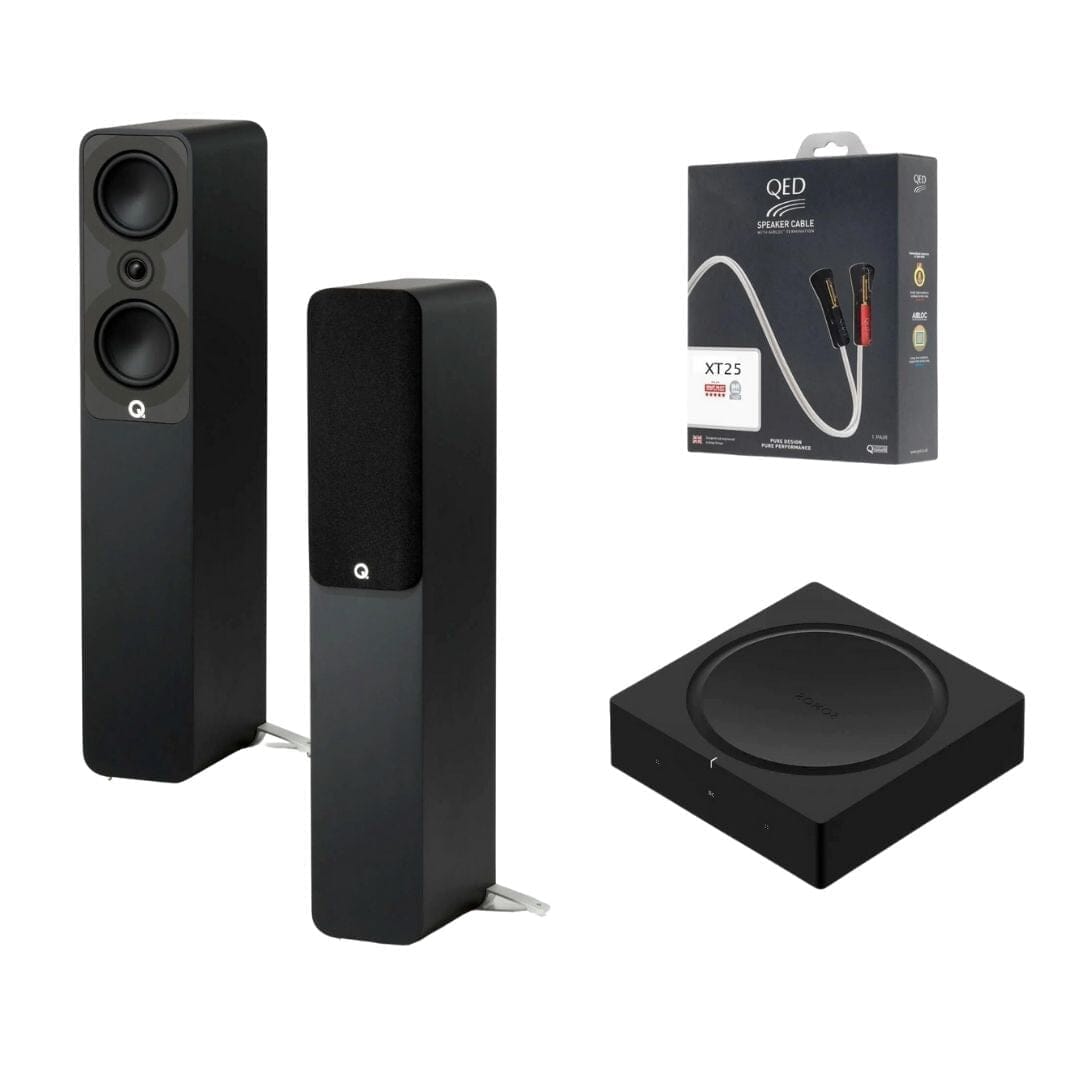 Sonos AMP + Q Acoustics 5040 Floorstanding Speakers HiFi Systems Sonos Black 