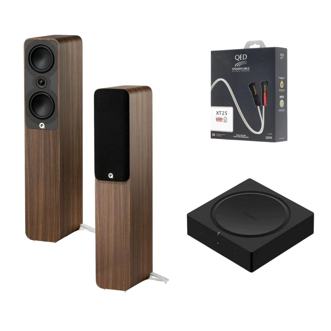 Sonos AMP + Q Acoustics 5040 Floorstanding Speakers HiFi Systems Sonos Rosewood 