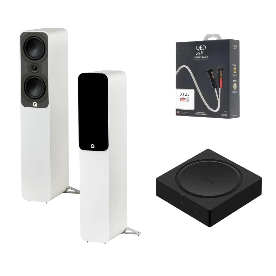 Sonos AMP + Q Acoustics 5040 Floorstanding Speakers HiFi Systems Sonos White 