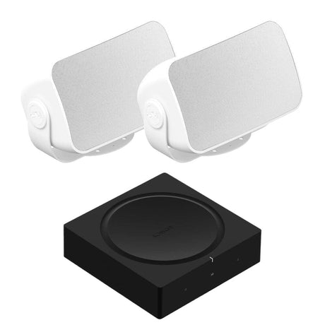 Sonos AMP with Sonos Outdoor Speakers Outdoor Speaker Systems Sonos One Pair 