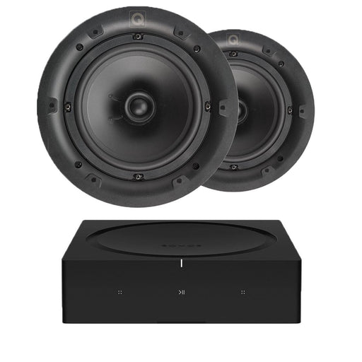 Sonos Connect AMP + 8" Ceiling Speakers (Q Install QI80C) In Ceiling Speaker Systems Sonos One Pair 