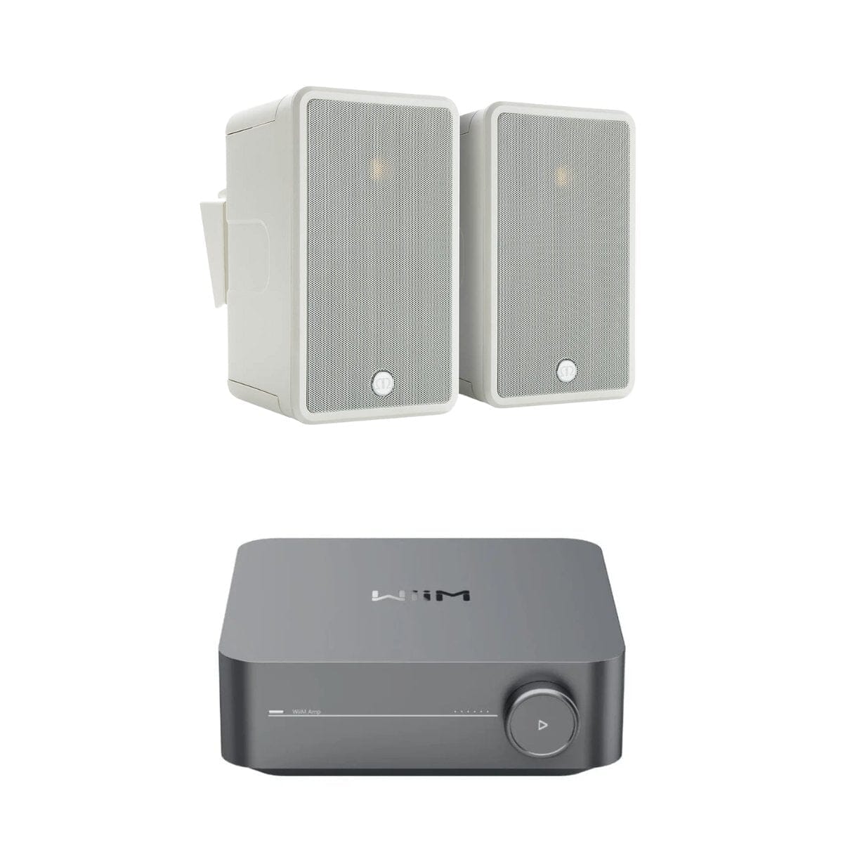 WiiM AMP Wi-Fi & Bluetooth Amplifier + Monitor Audio Climate 50 5.5" Outdoor Speakers (Pair) Outdoor Speaker Systems WiiM / Monitor Audio White One Pair 