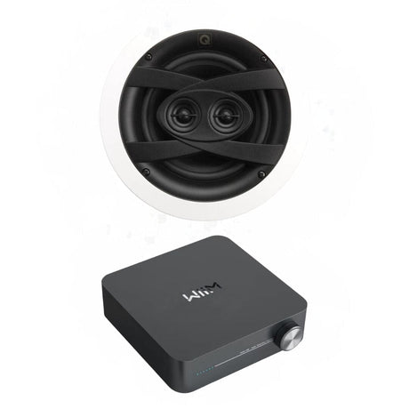WiiM AMP WiFi & Bluetooth Ceiling Speaker System with Q Acoustics 6.5" Bathroom Ceiling Speaker In Ceiling Speaker Systems WiiM SINGLE (ACTIVE) 