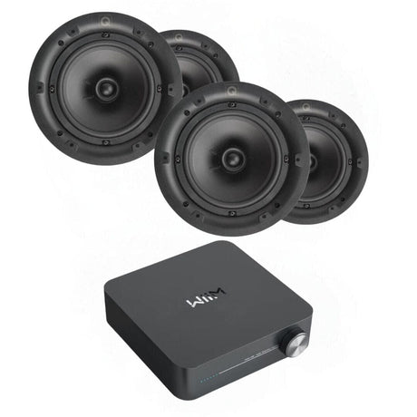 WiiM AMP WiFi & Bluetooth Ceiling Speaker System with Q Acoustics 8" Ceiling Speakers In Ceiling Speaker Systems Q Acoustics Two Pairs 