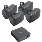 WiiM AMP WiFi & Bluetooth Speaker System with Q Acoustics 4.5" Outdoor Speakers Outdoor Speaker Systems WiiM Black TWO PAIRS 