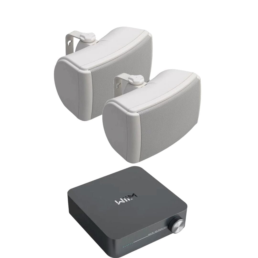 WiiM AMP WiFi & Bluetooth Speaker System with Q Acoustics 4.5" Outdoor Speakers Outdoor Speaker Systems WiiM White ONE PAIR 