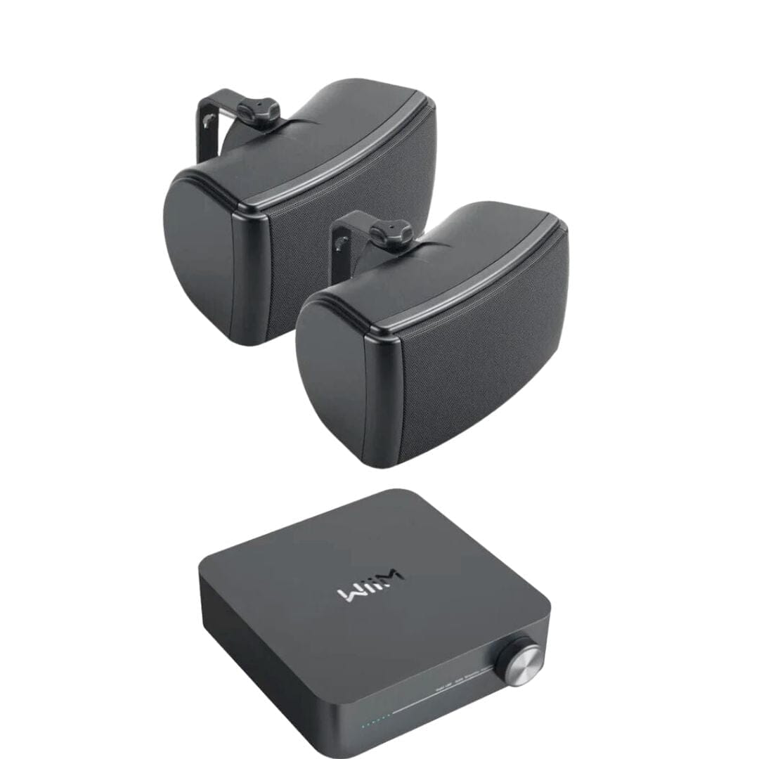 WiiM AMP WiFi & Bluetooth Speaker System with Q Acoustics 6.5" Outdoor Speakers Outdoor Speaker Systems WiiM Black ONE PAIR 
