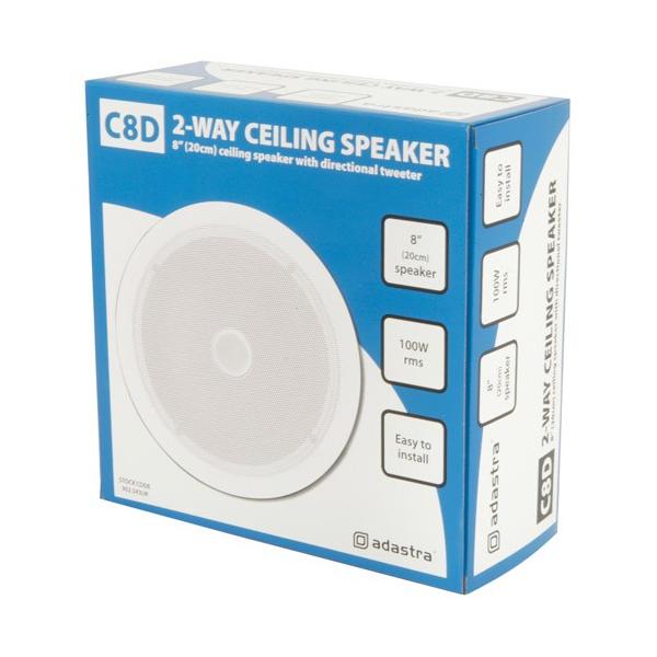 Adastra C8D 20CM (8") Ceiling Speaker With Directional Tweeter (Pair) Custom Install Speakers Adastra 