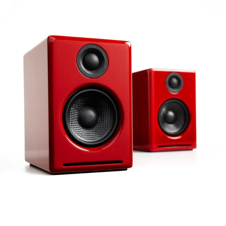 Audioengine A2+ Wireless Bookshelf Speakers with Bluetooth (Pair) Active Speakers Audioengine Red 