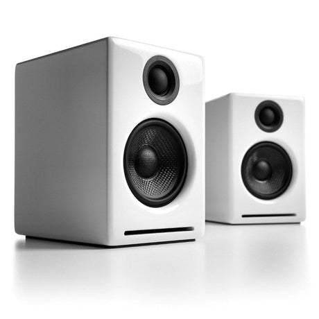 Audioengine A2+ Wireless Bookshelf Speakers with Bluetooth (Pair) Active Speakers Audioengine White 
