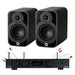 Audiolab 6000A Play Amplifier + Q Acoustics 5010 Bookshelf Speaker Pair Bundle Bookshelf Speakers Q Acoustics Black Black 
