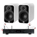 Audiolab 6000A Play Amplifier + Q Acoustics 5010 Bookshelf Speaker Pair Bundle Bookshelf Speakers Q Acoustics Satin White Black 
