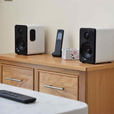 AV Link Active Bluetooth Bookshelf Speakers with Bluetooth (Black or White) Active Speakers AV Link 