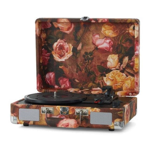 Crosley Cruiser Deluxe Plus Portable Record Player with Bluetooth Turntables Crosley Floral 