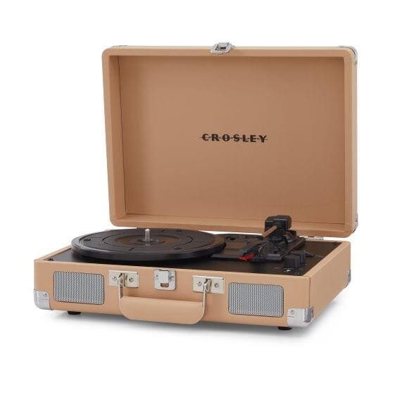 Crosley Cruiser Deluxe Plus Portable Record Player with Bluetooth Turntables Crosley Light Tan 