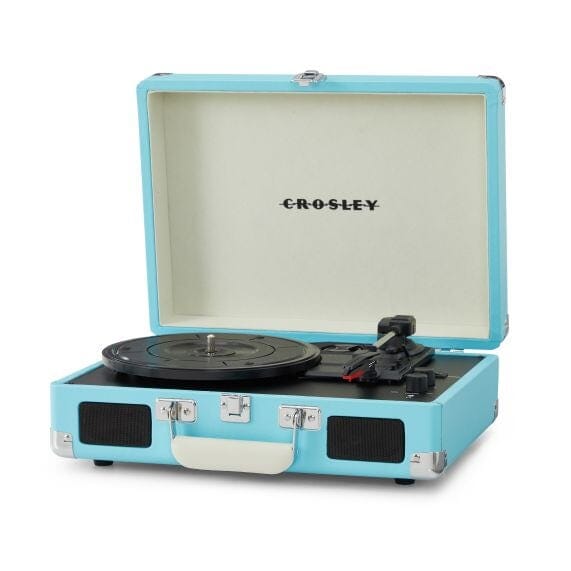 Crosley Cruiser Deluxe Plus Portable Record Player with Bluetooth Turntables Crosley Turquoise 