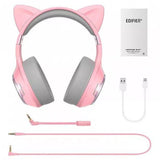 Edifier HECATE G4BT Wireless Low Latency Gaming Headset with Cat Ears - Pink Headphones Edifier 