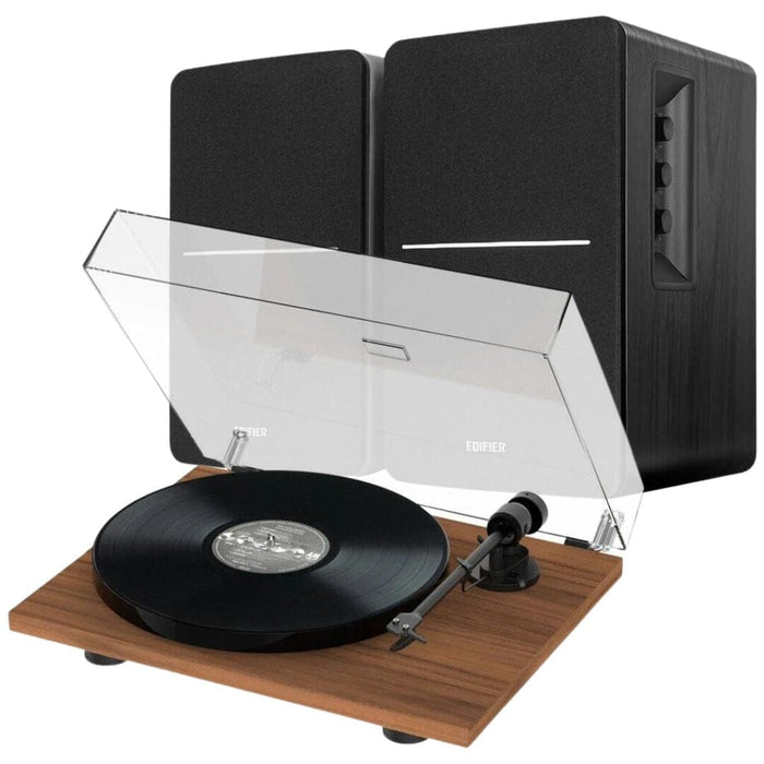 Edifier R1280DBs & Pro-ject E1 Phono Turntable & Speaker Bundle Turntable Bundles Edifier Black Standard Oak