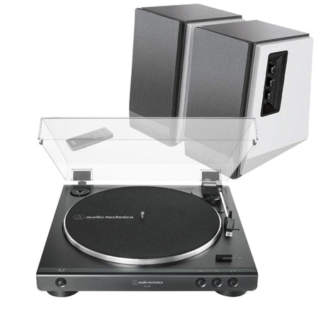 Edifier R1700BT & Audio-Technica LP60X Turntable with Bluetooth Speakers Turntable Bundles Audio Technica White Standard 