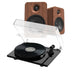 Kanto Audio YU4 & Pro-Ject E1 Phono Turntable & Speaker Bundle TECH4 Walnut Standard Black