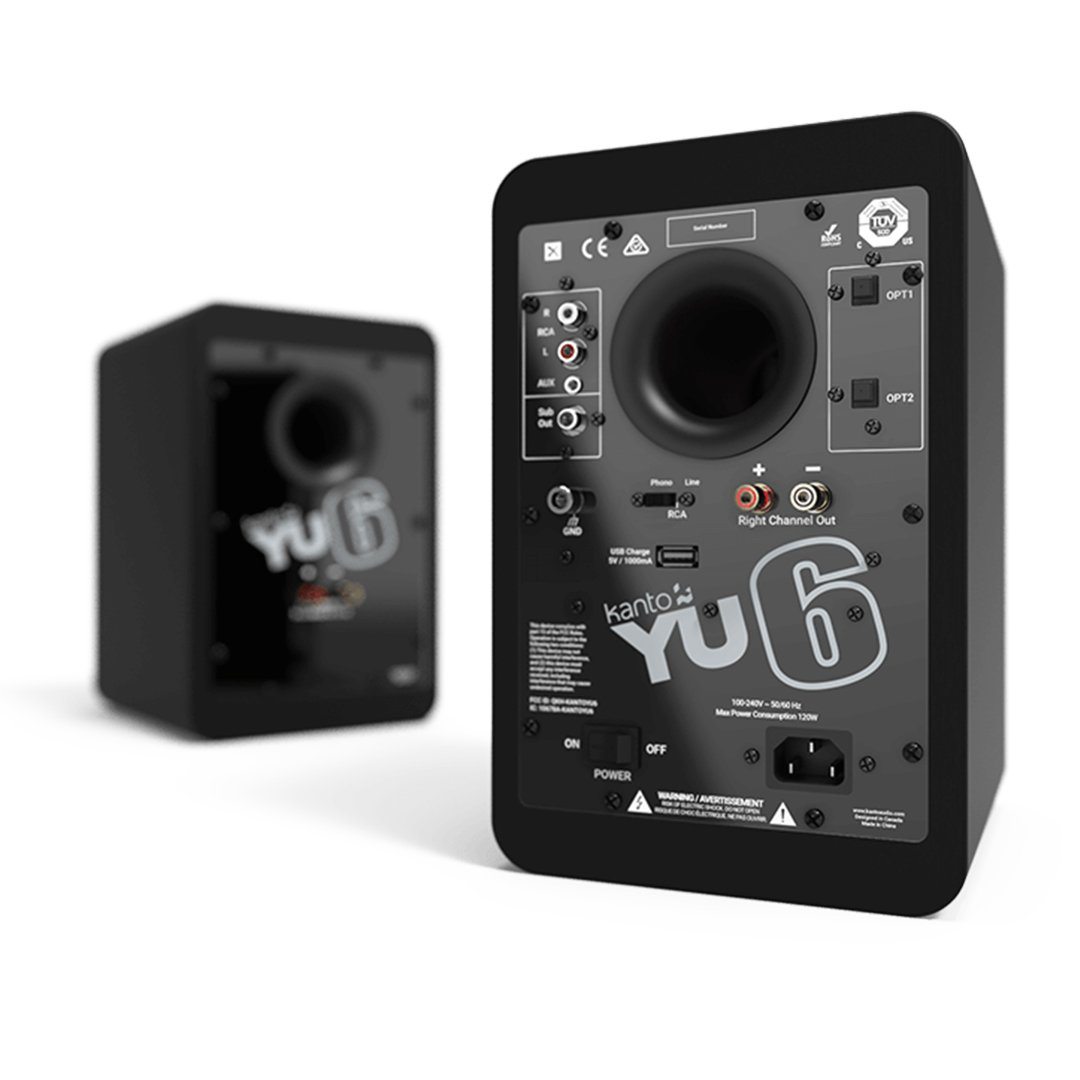 Kanto Audio YU6 Active Bookshelf Speakers with Bluetooth (Pair) Active Speakers Kanto Audio 