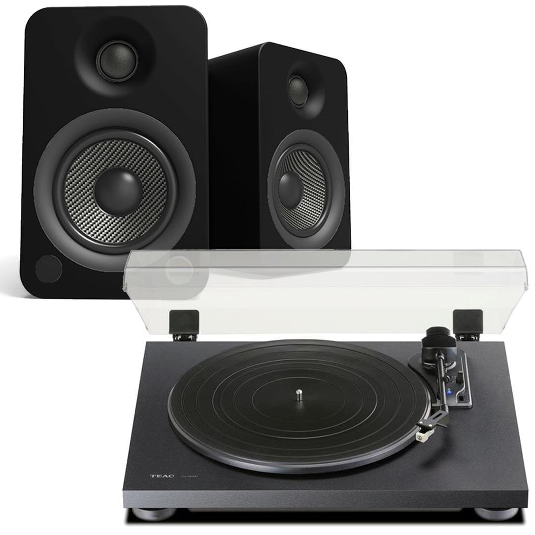 Kanto Audio YU6 Bluetooth Speaker & TEAC TN-180BT Turntable & Speaker Bundle Turntable Bundles TEAC Black Black 