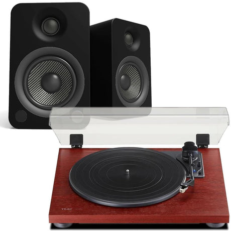 Kanto Audio YU6 Bluetooth Speaker & TEAC TN-180BT Turntable & Speaker Bundle Turntable Bundles TEAC Black Cherry 