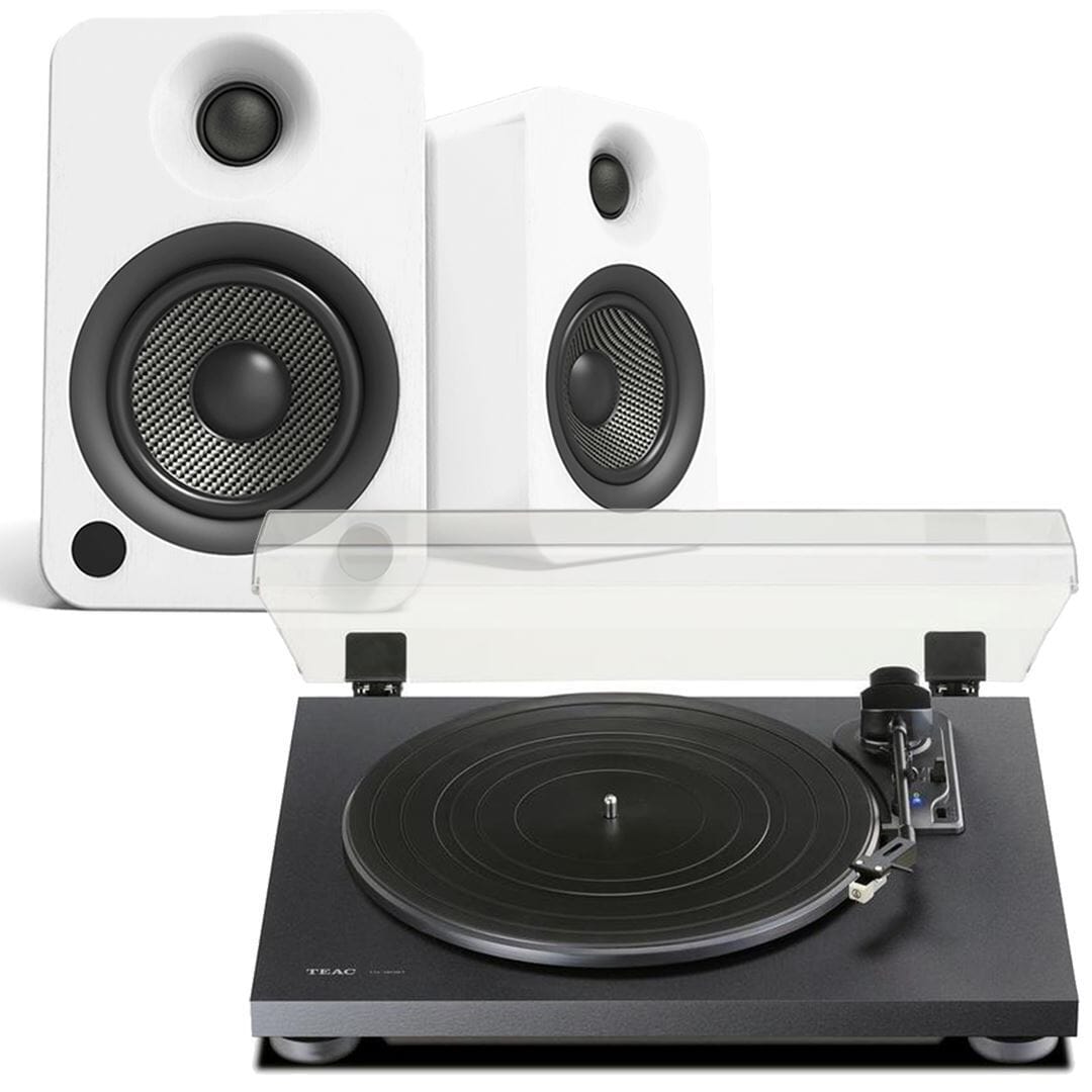 Kanto Audio YU6 Bluetooth Speaker & TEAC TN-180BT Turntable & Speaker Bundle Turntable Bundles TEAC White Black 