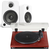 Kanto Audio YU6 Bluetooth Speaker & TEAC TN-180BT Turntable & Speaker Bundle Turntable Bundles TEAC White Cherry 