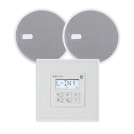 KB Sound In Wall Premium FM/DAB Radio & Bluetooth Ceiling Speaker System (2.5" - 5") In Ceiling Speaker Systems KB Sound White 2.5" 