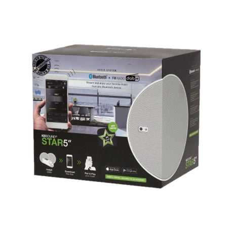 KB Sound Select Star DAB+/FM Radio & Bluetooth Ceiling Speaker System (2.5" - 5") Ceiling Speaker Systems KB Sound FM Only 5" No