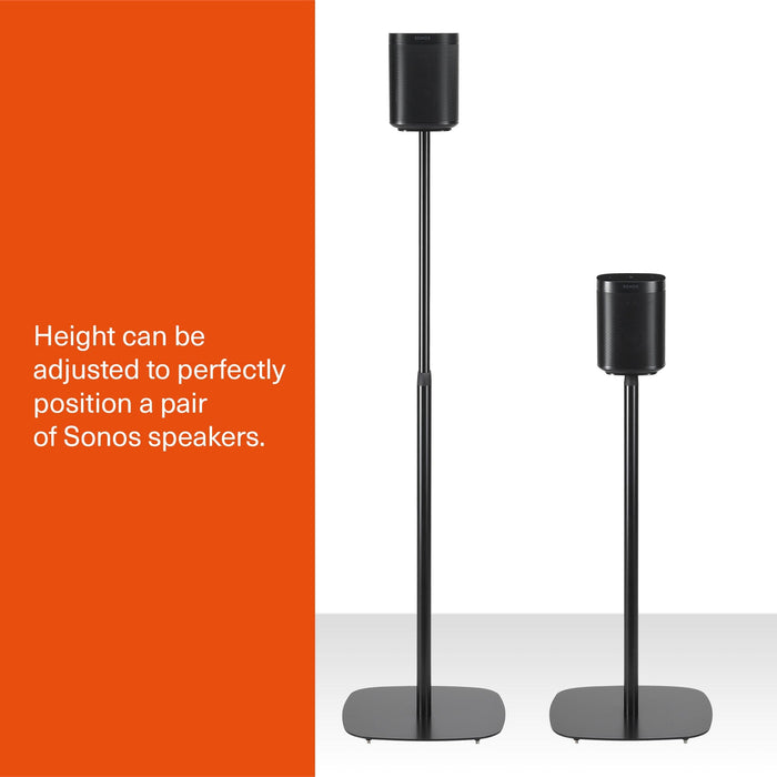 Mountson Adjustable Floor Stand for Sonos One, One SL & Play:1 - Pair Speaker Brackets & Stands Mountson 