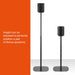 Mountson Adjustable Floor Stand for Sonos One, One SL & Play:1 - Pair Speaker Brackets & Stands Mountson 