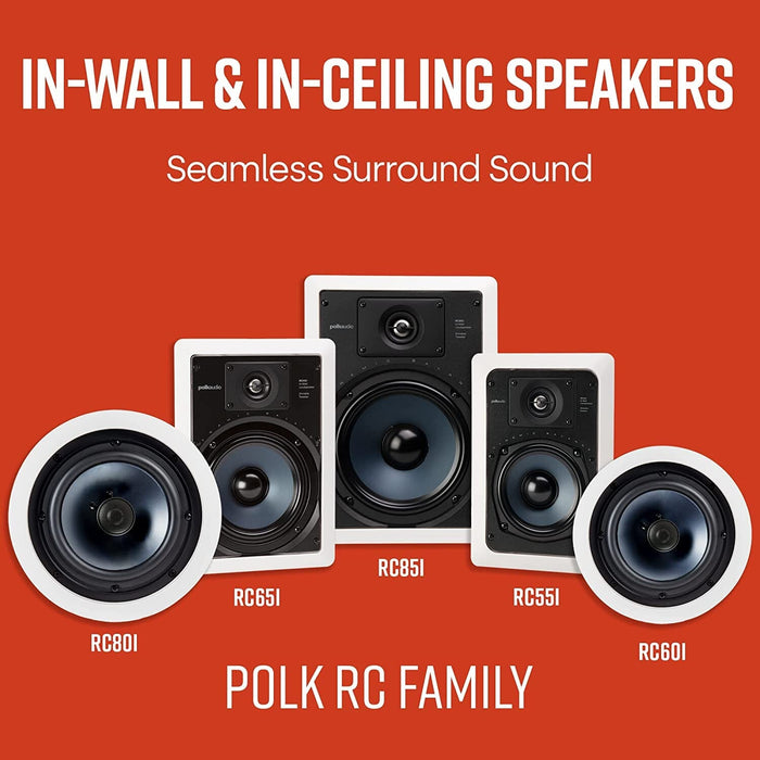 Polk Audio RC55i 5" In Wall Speakers (Pair) In Wall Speakers Polk Audio 