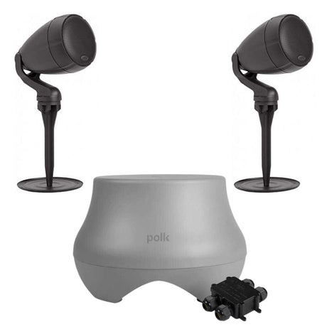Polk Audio SAT300 Outdoor Speakers & SUB100 Outdoor Subwoofer Bundle Outdoor Speakers Polk Audio Grey 