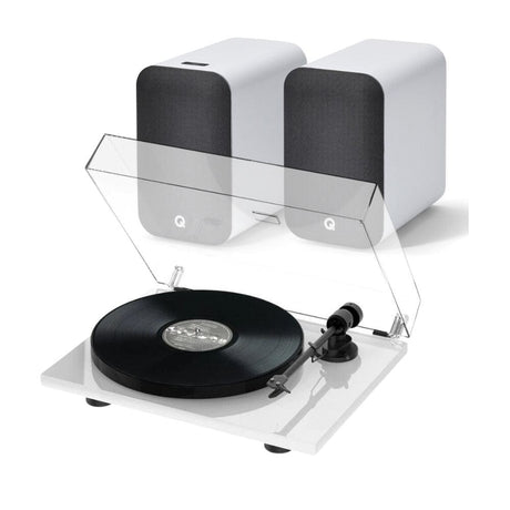 Q Acoustics M20 & Pro-Ject E1 Phono Turntable & Speaker Bundle Turntable Bundles Pro-Ject White White 