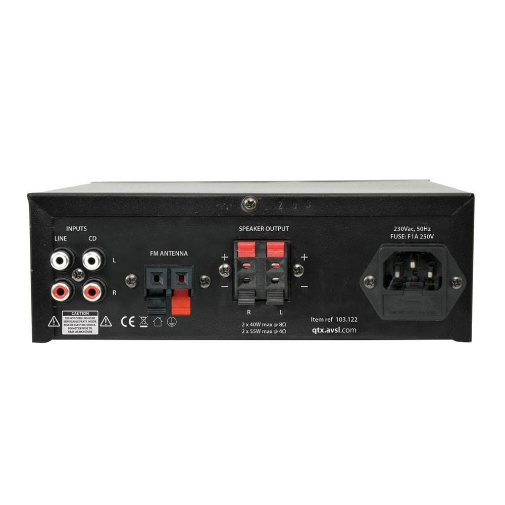 QTX KAD-2BT Digital Stereo Amplifier with Bluetooth, FM Radio & SD Card Amplifiers QTX 